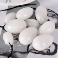 Huiying 3 Size drilled and undrilled vaginal exercise Nephrite Jade Eggs white jade Yoni Eggs set for tightening MegaBDM