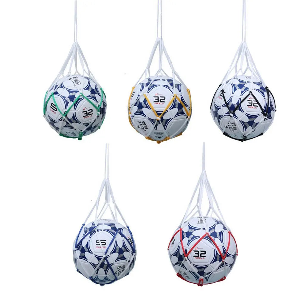 Single Ball Portable Equipment Bag Bold Nylon Outdoor Sports Accessory for Soccer Basketball Volleyball-Football Net Bag
