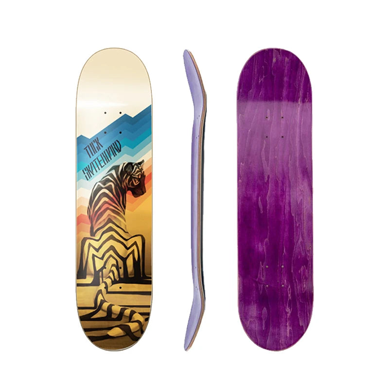 Tuck 8125 Skateboard Double Rocker Skateboard One Piece Professional Table Skateboard Deck