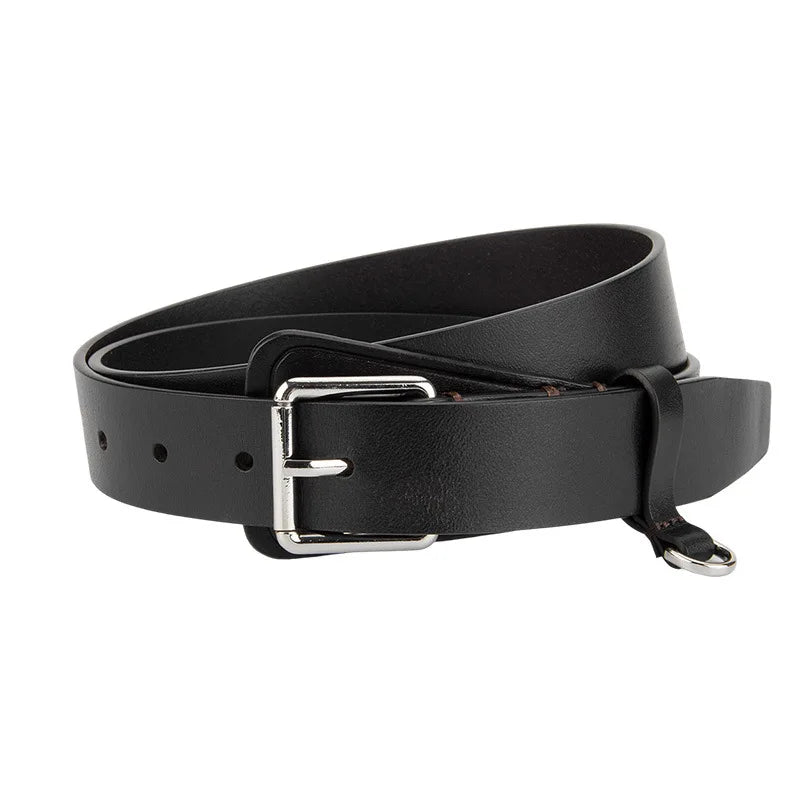 Women's Dress Waist Seal Top Layer Cowhide Alloy Buckle Fashion Decorative High-grade Leather Belt for Women