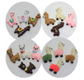 Kawaii Alpaca Decoration Crafts Llama Flatback Resin Cabochon Animals DIY Hair Bow Resin Cabochons Embellishments Accessories