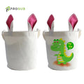 Prosub Sublimation Easter Bunny Ears Baskets Sublimation Blanks Items Linen Egg Easter Treat Bag Easter