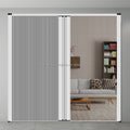 Factory Price Modern Flyscreen Retractable Pleated Screen Window & Door Blinds and Screen Honeycomb Folding Mesh Combination