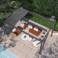 Aluminum Pergola Supplier Waterproof Retractable Roof Heavy Duty UV Rust Proof Easy Assemble Outdoor