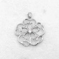 Sterling Silver 5*7mm Semi Mount Pendant Empty Frame Blank Support Setting S925 Base Holder Without Center Stone for DIY Inlay