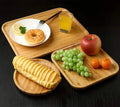 Japanese Style Eco-Friendly Multi-Function Rectangle Reusable Bamboo Tray Free Sample Kitchen Serving Plates Cheese Plate Plant