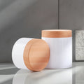 White Plastic Cosmetic Containers with Screw Cap for Body Butter Cream Skin Care Jars with Sticker Use Cute Packaging