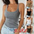 MOTE-AC53  Women's Tank Tops Sleeveless Solid Top 2022 Cotton T-Shirt