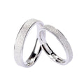 Classic Couple Ring Set Wedding Band Dull Polish 925 Sterling Silver Lover Eternity Ring