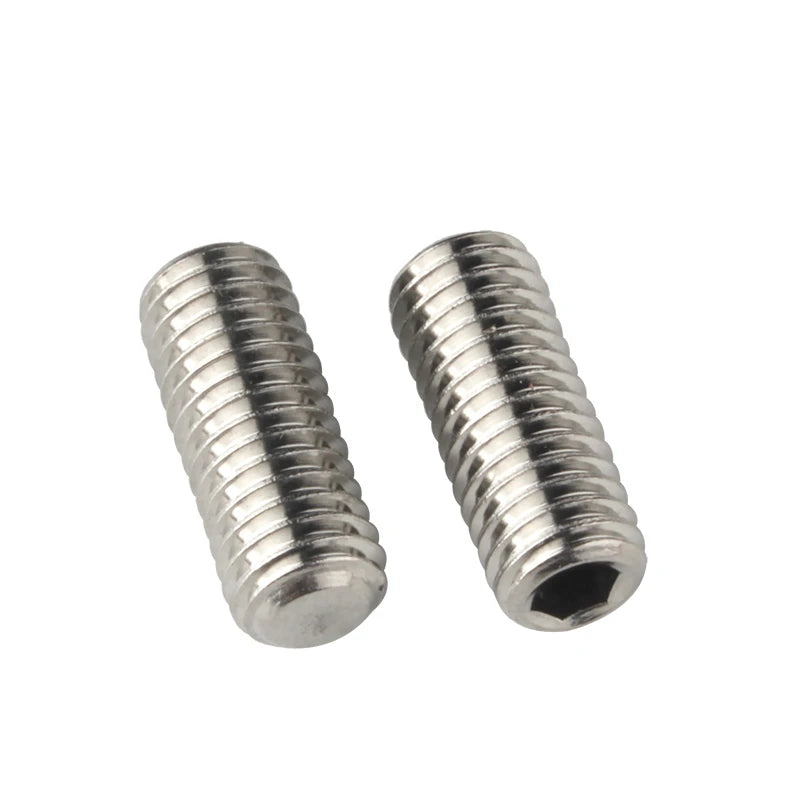 DIN913 M2 M2.5 M3 M4 M5 M6 M8 CLASS 4 304 Stainless Steel Brass Hexagon Socket Flat Point Set Screw Headless Allen Screws Bolts