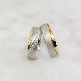 Western Designer Promise Wedding Rings Sets for Couples 316L Surgical Stainless Steel Jewelry Marriage Anniversary Gifts