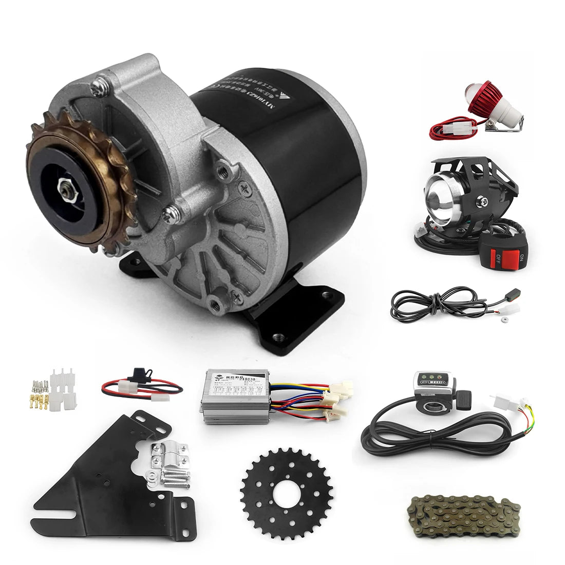 Cheap Electric Bicycle Spare Parts 350w 24v 36v Brushed Motor Conversion Kit Electric Bike Without Battery