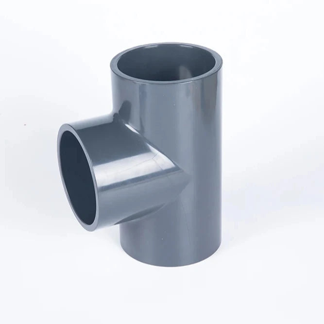 UPVC Pipe Fittings 1-1/2" Sch80 Three Way PVC Reducing Tee ISO9001 Certified Smooth High Pressure Welding Connectivity