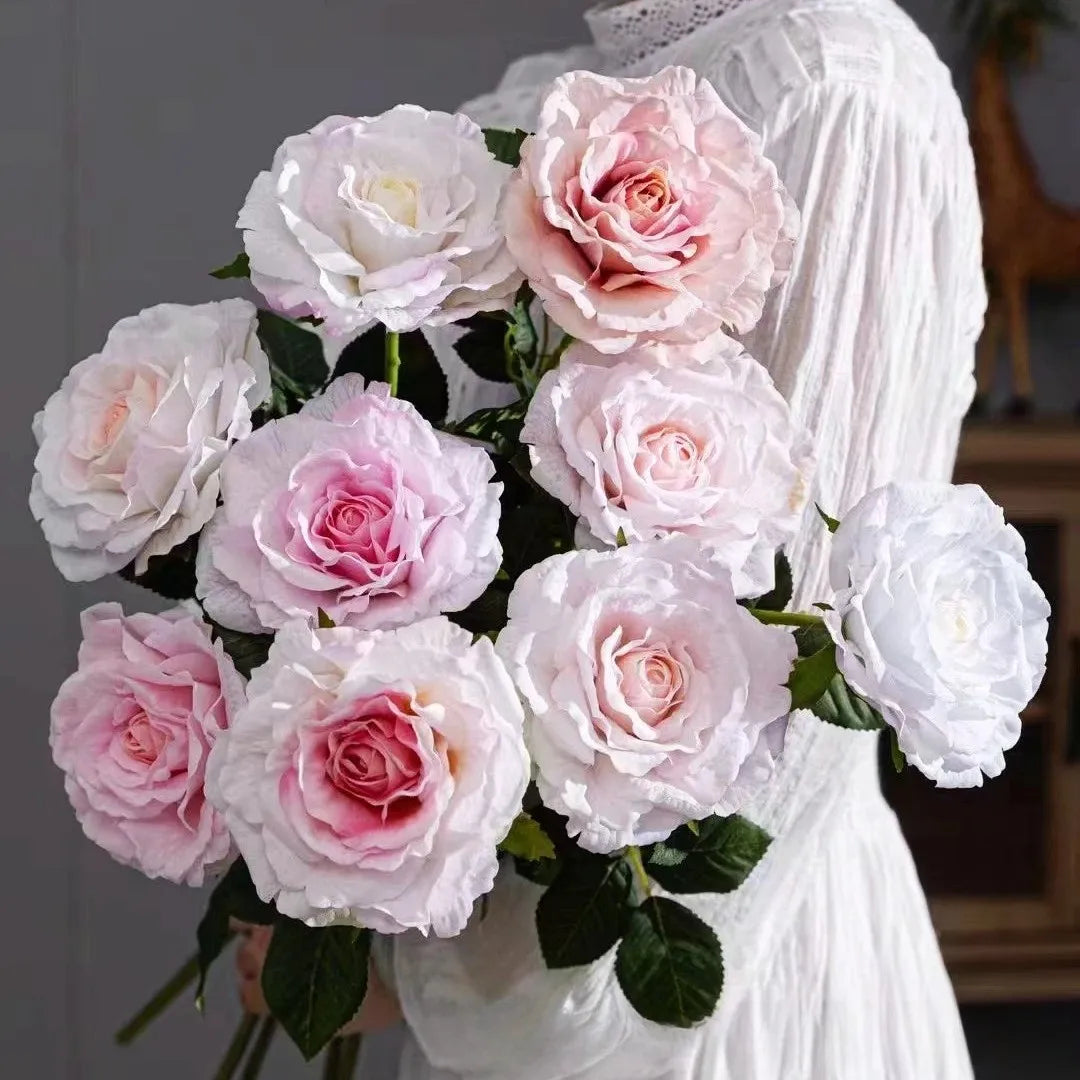 CM-TH281 Length 72cm Dia 11cm Large Head Rose Artificial Real Touch Rose Flower for Home Decor