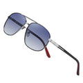 2025 New Men's Square Metal Frame Polarized Sunglasses with Two-Tone Spring Hinges Customizable Wholesale in Stock