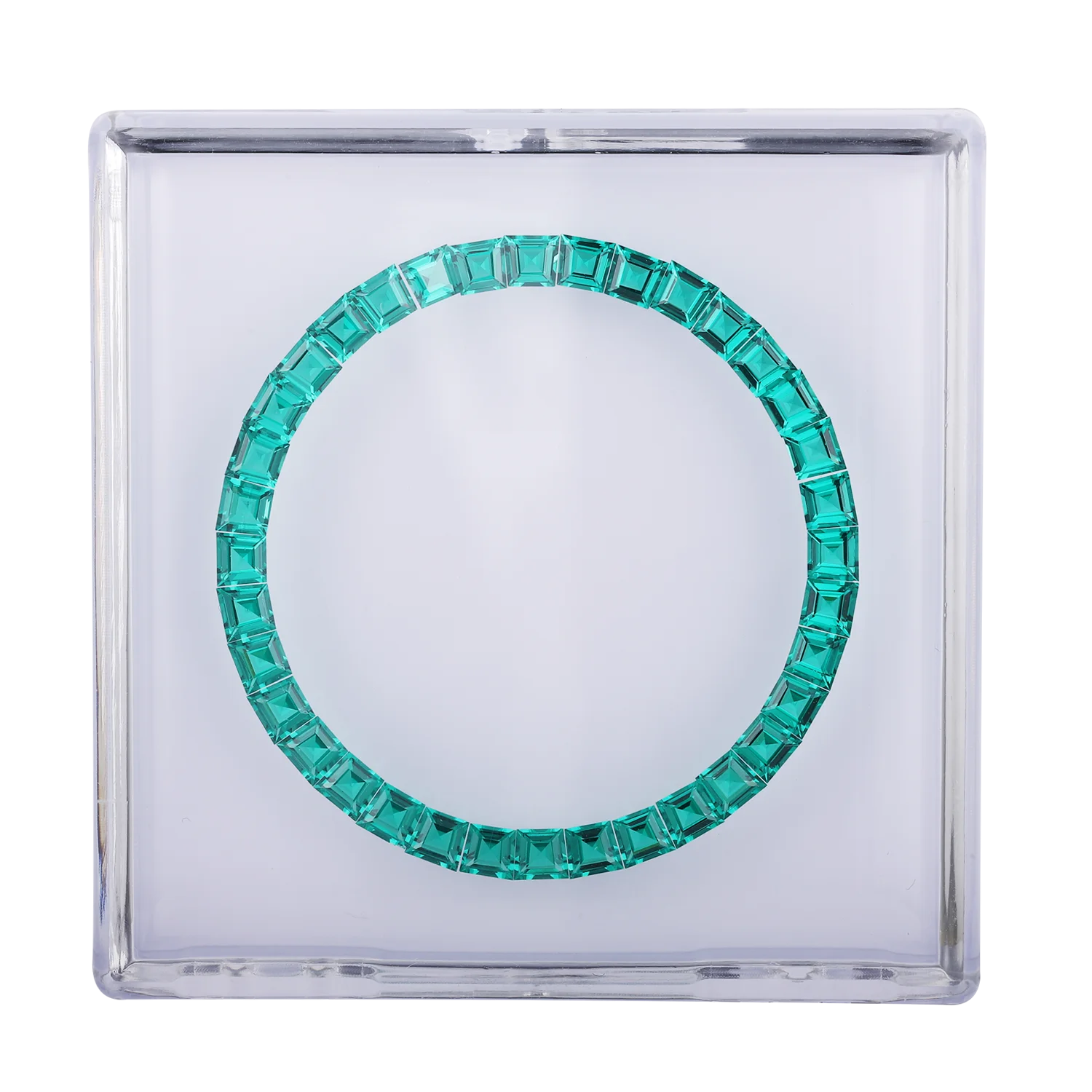 Watch Bezel Loose Sapphire 36 Pieces Per Set Green Multicolor Watch Cases for 40mm Watch Bezels & Inserts (No Metal Part)