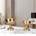 Large Modern Nordic Artistic Wedding Table Centerpiece Metal Flower Decorative Gold Vases for Home Decor
