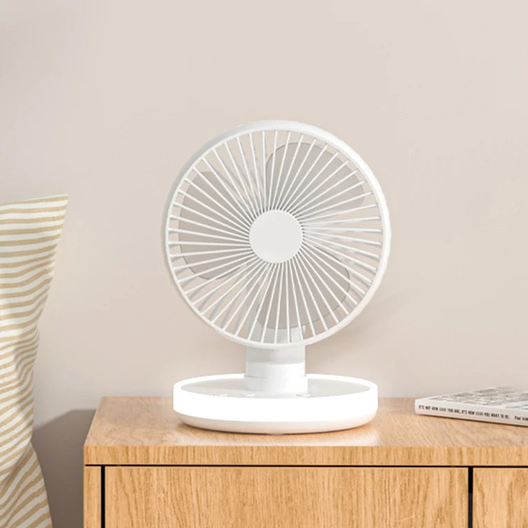 Newest 3000mAh Rechargeable Usb Mini Desktop Fan Portable Table Fan With LED Light