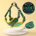 Luxury Solid Polyester Small Animal Dog Vest Reflective Adjustable Pet Harness Leash Set Simple Fashion Style Breakaway Feature