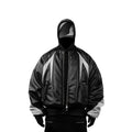 OEM Custom Hip Hop Reversible Bomber Jacket Zip up Cotton Quilted Oversize Puffy Leather Jacket Waterproof