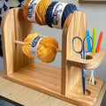Grandma's Wool Household Essentials Bamboo Wooden Crochet Board with Double Tiers and Simple Hole Knitting Shaping Board
