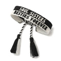 Handmade Tassel Friendship Bracelet BESTIES FOREVER Embroidery Bracelet Wholesale Girls Wristband for Gift