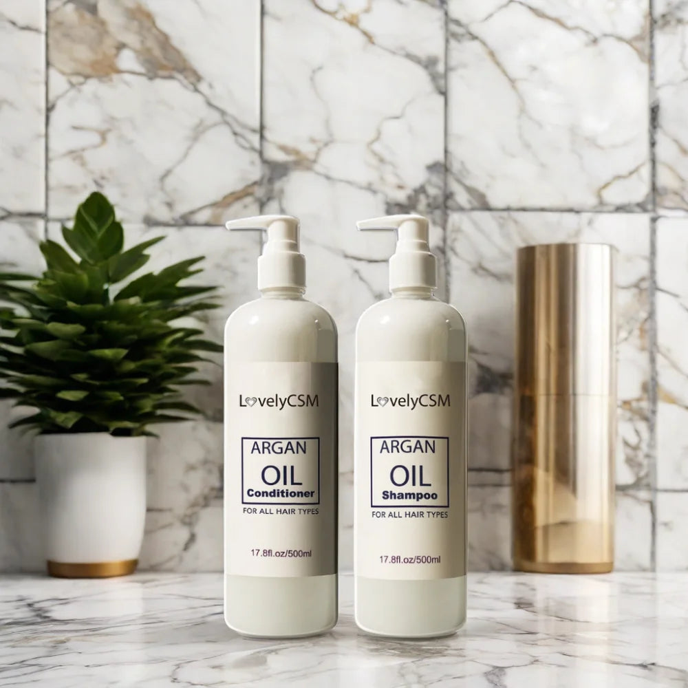 Customized Private Label Hair Care Shampoo Wholesale Keratin Pure Morocco Argan Oil Shampoo and Conditioner for Hair Treatment