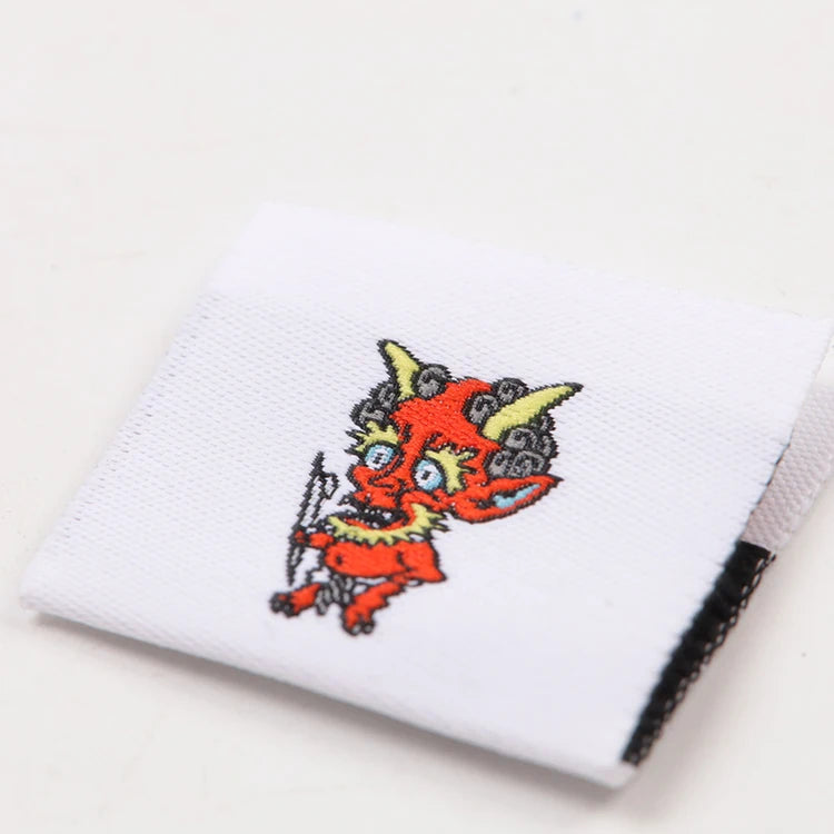Etiqueta Tejida Wholesale Custom Personalised Logo T Shirt Damask Garment Woven Labels for Clothing