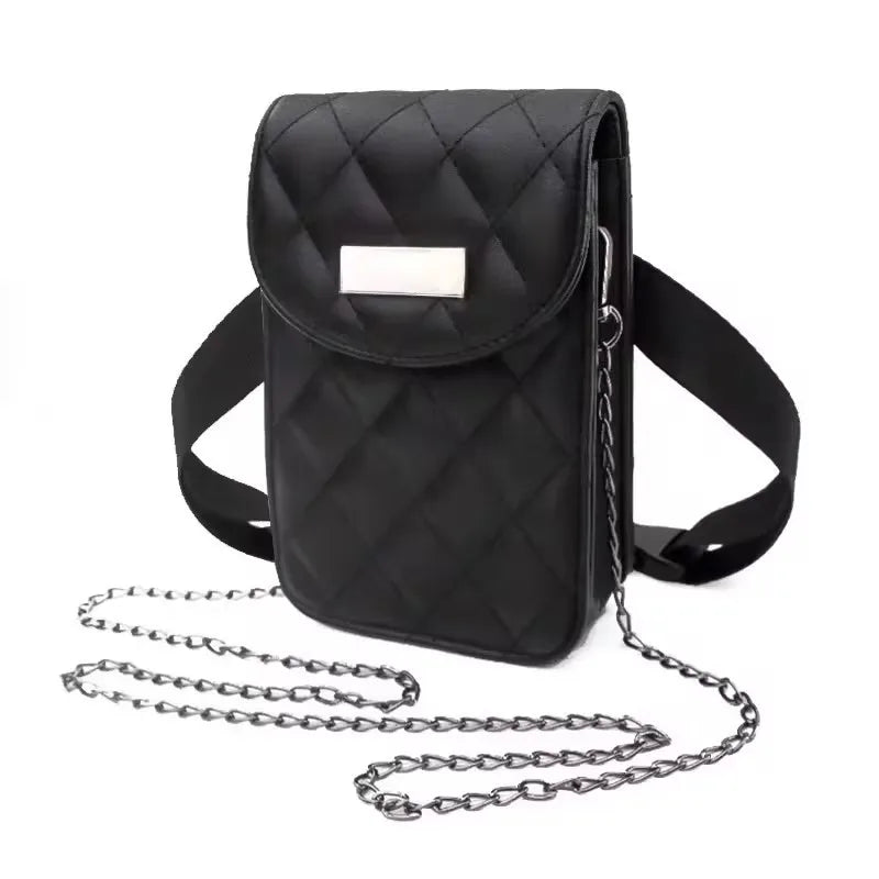 Diamond Single Shoulder Crossbody Chain Fashionable Waist Bag for Jewelry Shopping Mobile Phone Accessories
