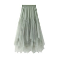 2023 Women Long Tulle Skirts Ladies High Waist Ankle-Length Tutu Maxi Skirts Female Irregular Dress