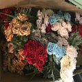 Q-1248 Artificial Diamond Rose Bouquet 9 Heads  Rose Flowers Wedding Home Decoration
