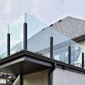 Condibe Glass Fence Black Color Stainless Steel square Tube Railing Post