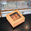 Custom Logo Donuts Cake Pastry Bakery Pink Biodegradable Paper Packaging Sushi Cookie Waffles Takeaway Box With Window