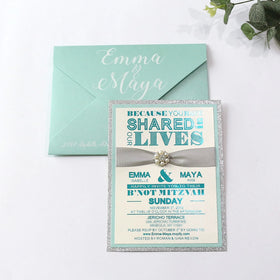Simple Style Invitation Wedding Card Customized Greeting Card with Envelope