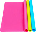 3 Pack Large Silicone Sheets for Crafts Liquid Resin Jewelry Casting Molds Mat Silicone Place Mat Blue Rose Red Green