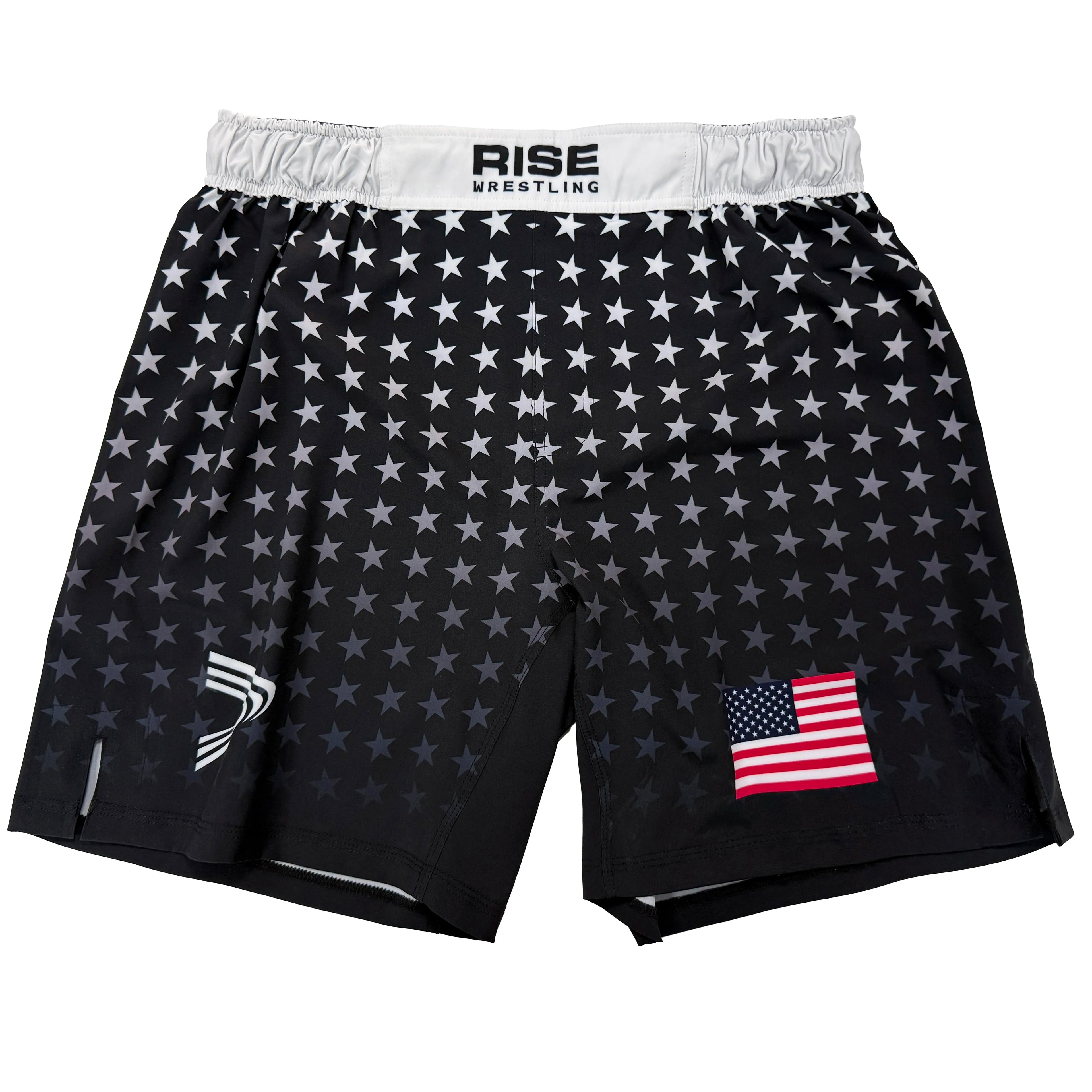 USA National Team Wrestling Shorts Side Slit Cut Hem Quick Dry and Breathable Waistband with Drawstring for Wrestler Training
