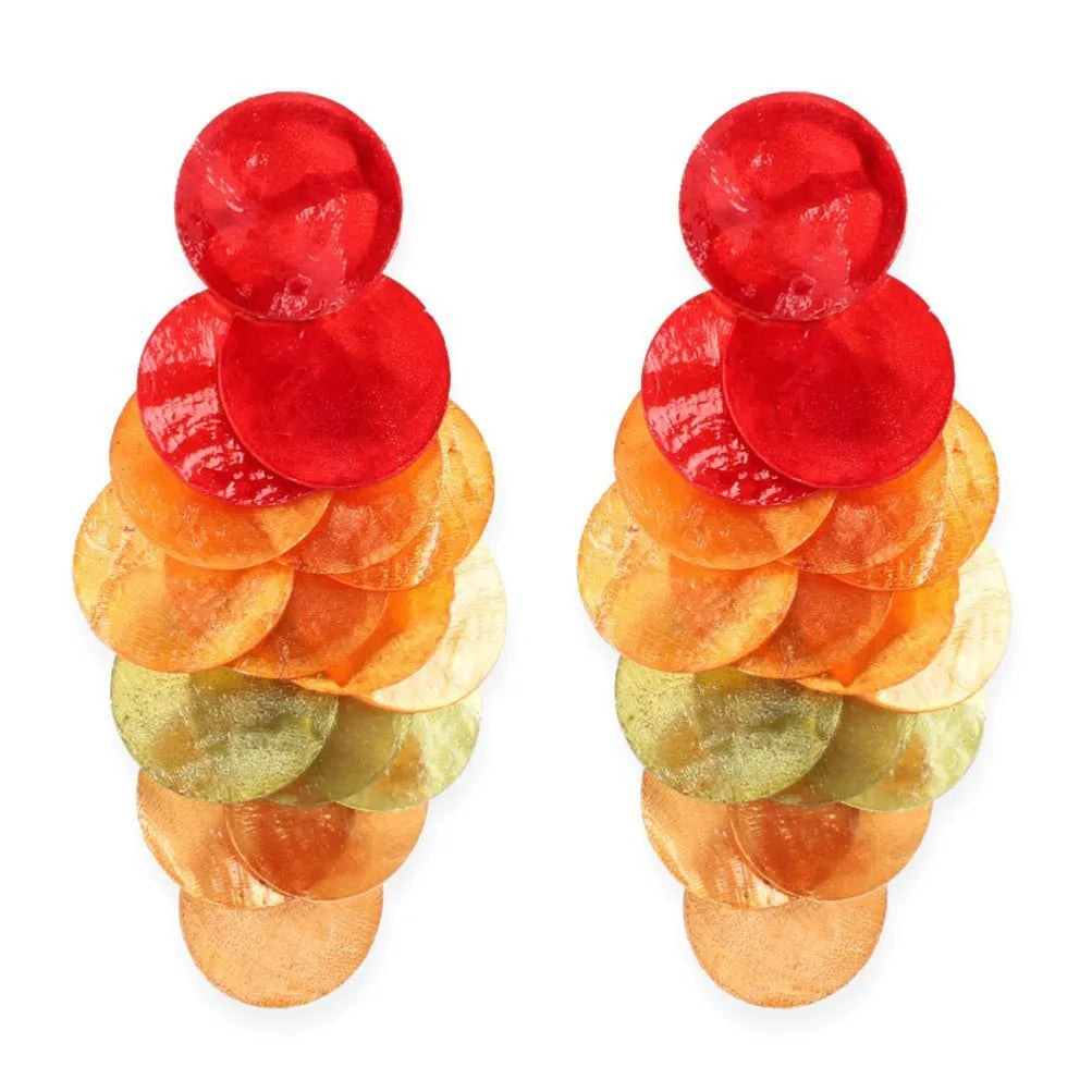 Simple Shell Multicolor Earrings Ear Hook Jewelry for Women 2021