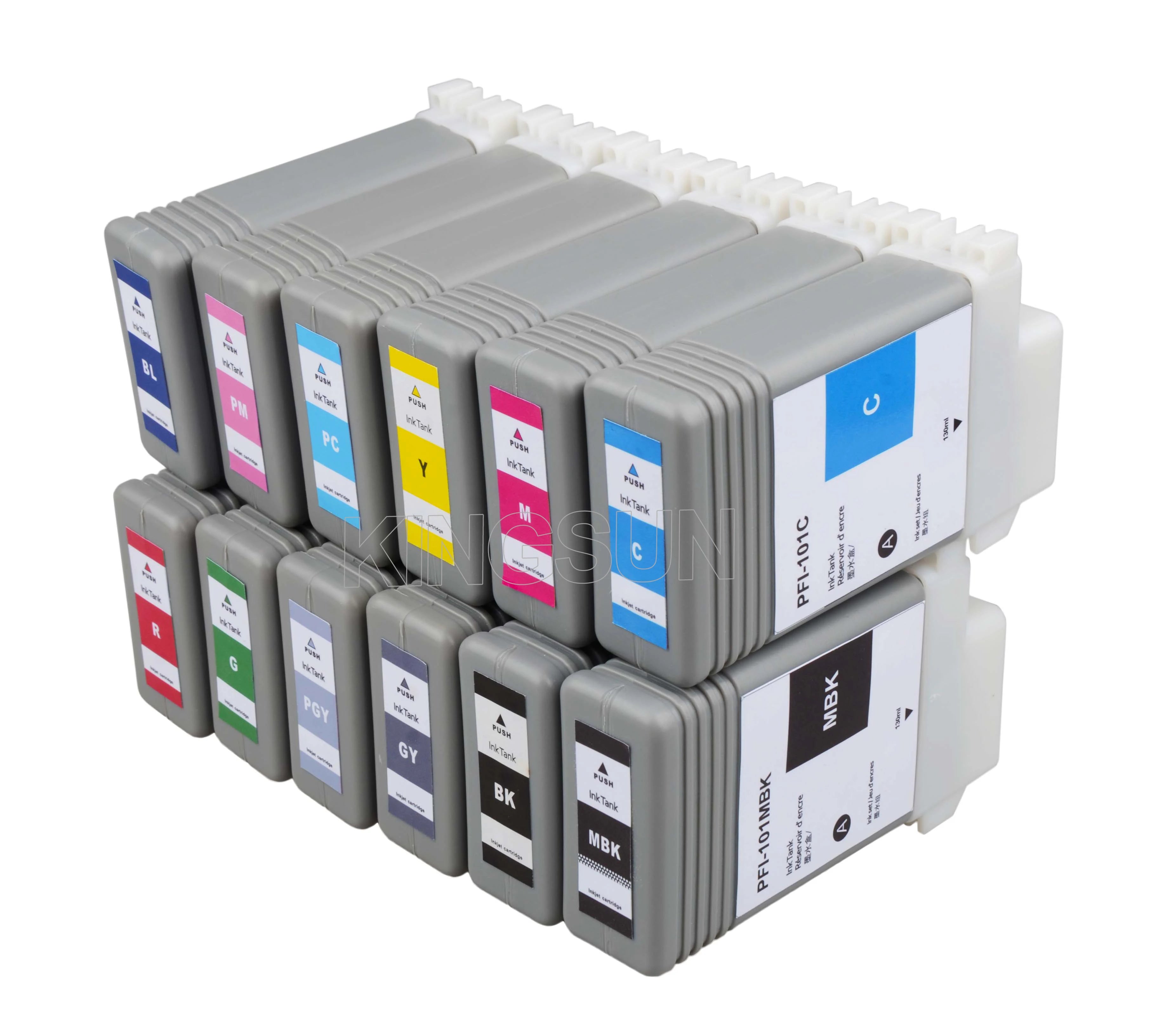 Aomya PFI101 Compatible Full for Cartridge with Chip for IPF5000/5100 Printers High Quality 130ml Pigment for Refill