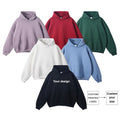 High Quality Stringless Hoodie Pullover Thick Fleece Oversize Loose Custom Cropped Hoodie Plus Size Men's Hoodies