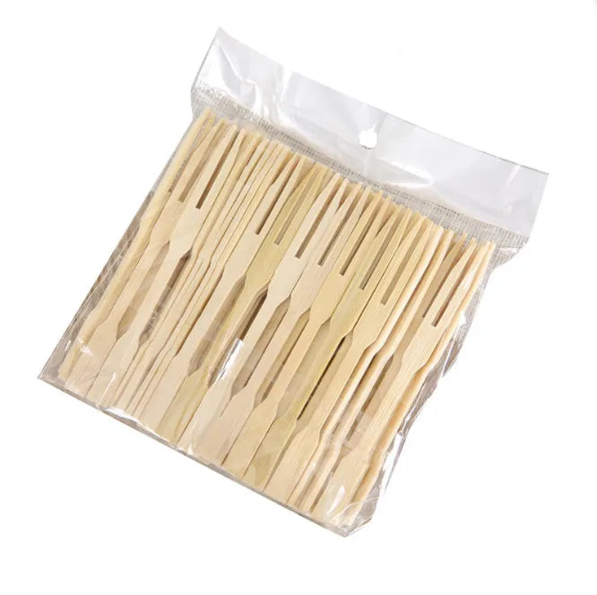 Wholesale Manufacture Low Price Bamboo Wooden Appetizer Forks Mini Food Picks for Party and Daily Life