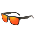 DUBERY 2026 Unisex Retro Sunglasses Custom Hot Selling Yellow Lens Square Sunglasses Blue Frame Anti-Glare Polarized for Men