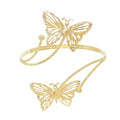 Simple Adjustable Gold Silver Butterfly Cuff Bracelets Upper Arm Bangle Bracelet Fashionable Upper Arm Armband