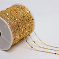 Trnish Free New 18K Brass Gold Plated Rope Chain Roll Model 11432-1 for Women Bulk