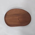 Acacia Wood Eco-Friendly Polished Irregular Shape Coffee Tea Cup Snack Plate American Style for Party Use 10-Piece Set