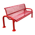 Outdoor Furniture Classic Steel Bench Seat Outside Park Rustic Metal Seating Bench Public Garden Patio Chair Bench with Back
