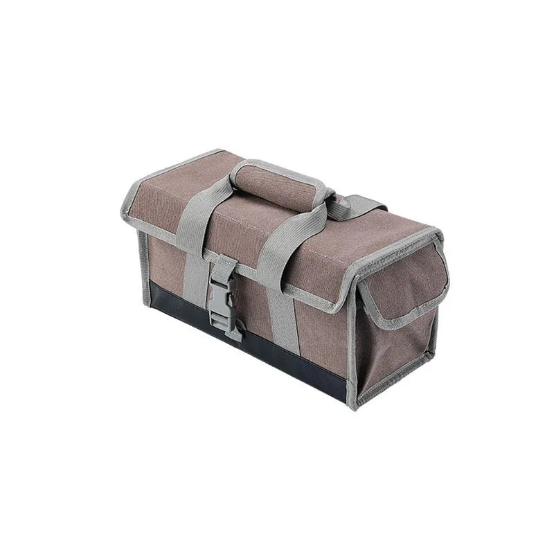 Waterproof Durable Camping Casual Storage Bag Large Capacity Square Tote Outdoor Hiking Climbing Barbecue Canvas+PP Material
