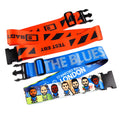 Travel Accessories Custom Logo Polyester Woven Luggage Bag Straps With Plastic Belt Buckle