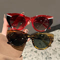 New Retro Color Stitching Oval Large Frame Women Sunglasses UV400 Custom logo Fashion Designer Shades Y2K Sun Glasses