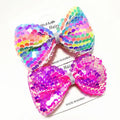 Wholesale New Korean Bling Bow Hair Clips Cute Little Girl Duck Clip Creative Pink Sequin Bow Hair Clips for Baby