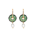 Fashion Simple  Temperament Eardrop Earrings Circle Flower Drop Earrings
